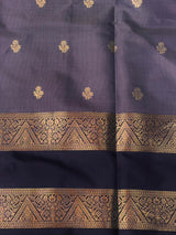 Grey and blue Banarasi silk saree -LZ10A