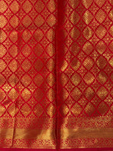 Reddish pink Banarasi silk saree -PIH71C