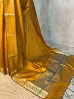 Mustard Yellow semi banarasi saree -PIH22D