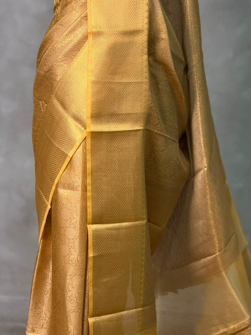 Gold and Black Banarasi silk saree - GAL2
