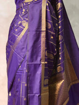 Violet Banarasi silk saree - GAL3