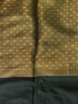 Bottle Green Banarasi silk saree - GAL3A