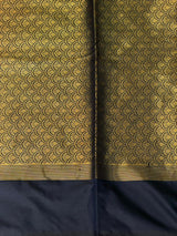 Navy Blue Blue Banarasi silk saree - GAL3C