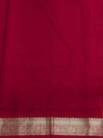 Sandal and red kanchipuram silk saree- PSSR323
