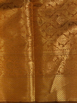 Mustard yellow Banarasi silk saree - GAL6B