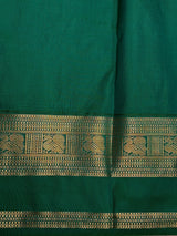 Dark peach and Green kanchipuram silk saree- PSSR328