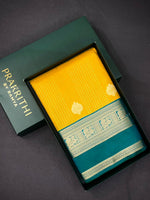 Yellow and Green kanchipuram silk saree- PSSR329