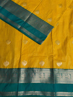 Yellow and Green kanchipuram silk saree- PSSR329