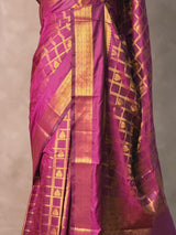 Purple Banarasi silk saree - GAL6