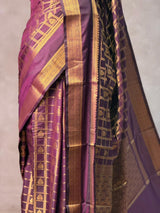 Deep wine Banarasi silk saree - GAL6A