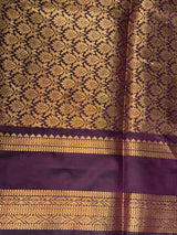 Deep wine Banarasi silk saree - GAL6A