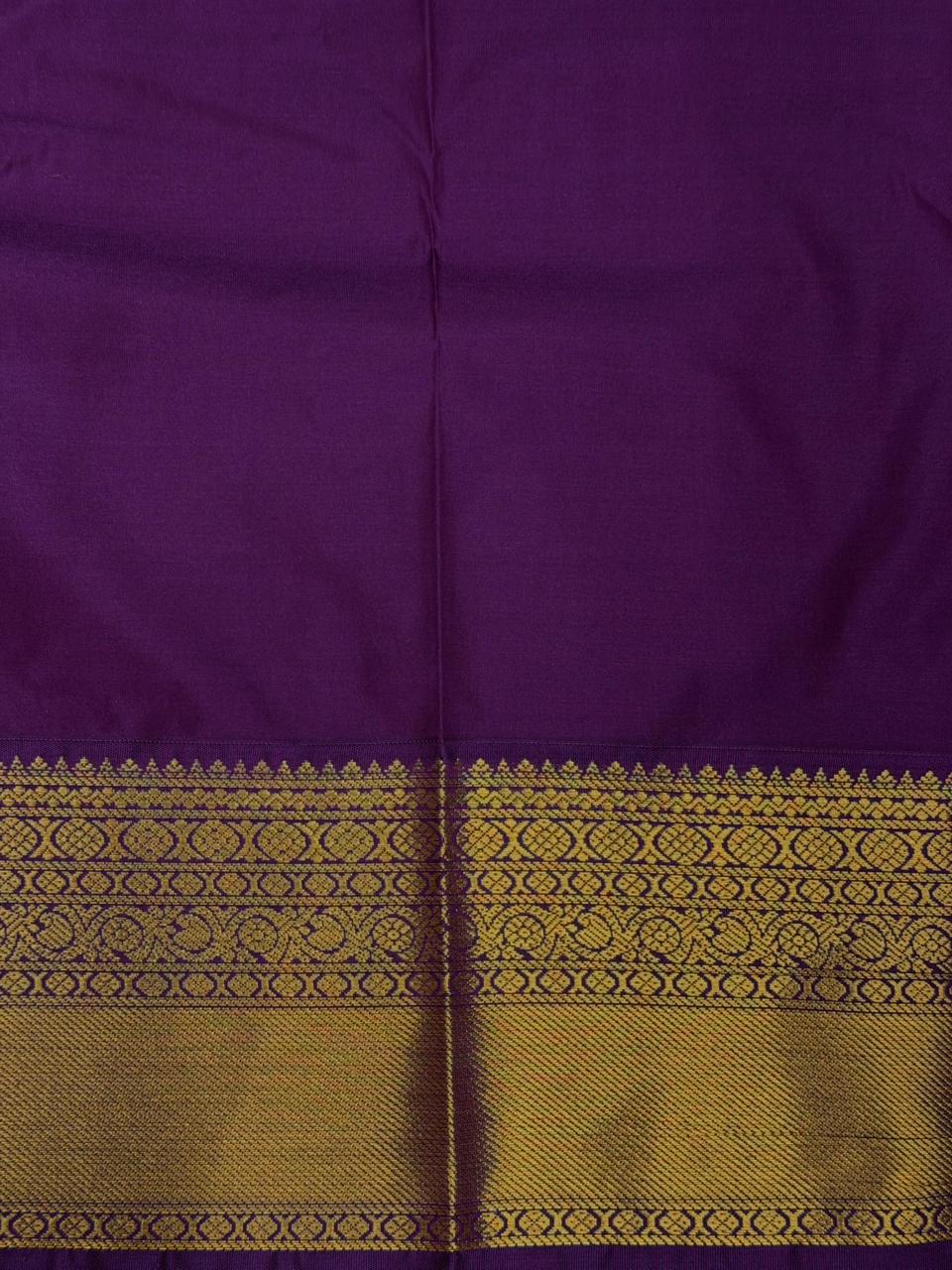 Red and Violet kanchipuram silk saree- PSSR331