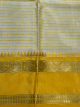 Yellow Banarasi silk saree - PIH76
