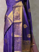 Violet Banarasi silk saree - GAL4E