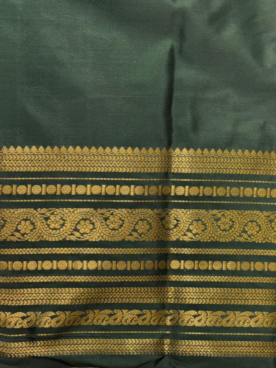 Green Banarasi silk saree- MPS1G