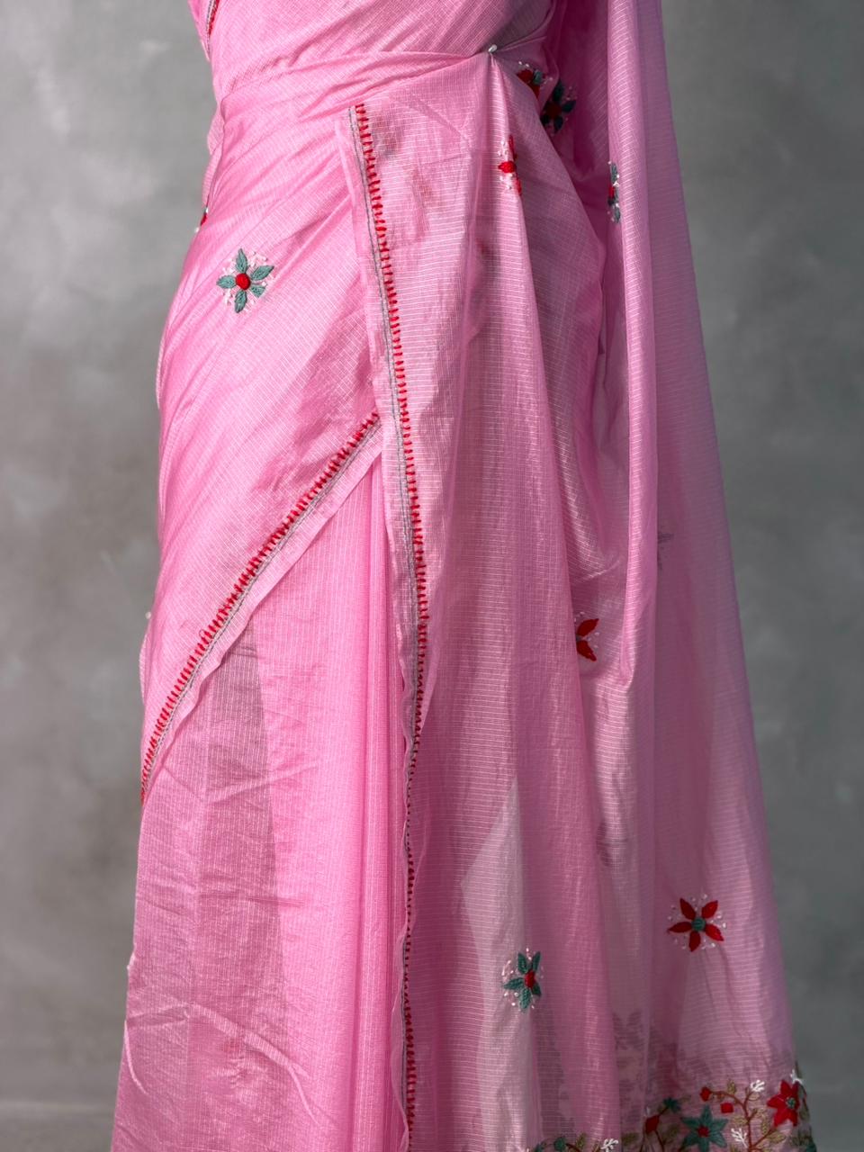 Lilac Pink Silk kotta saree saree- PBR8H