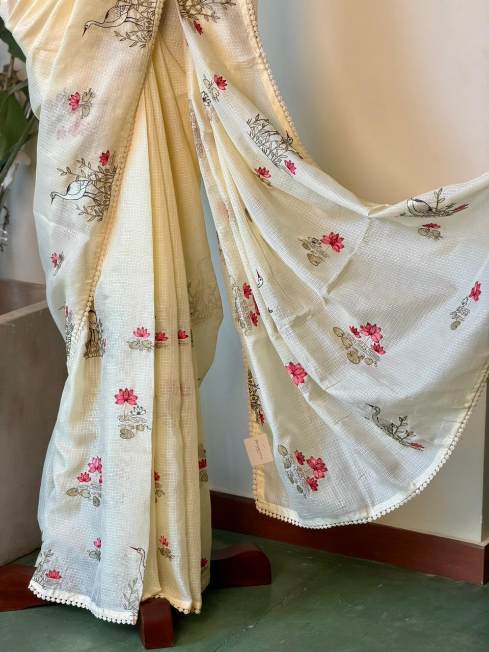 Pastal Yellow kotta saree saree- PBR8D