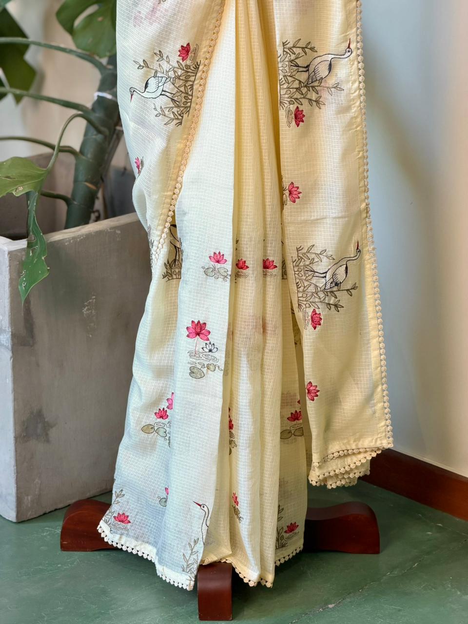 Pastal Yellow kotta saree saree- PBR8D