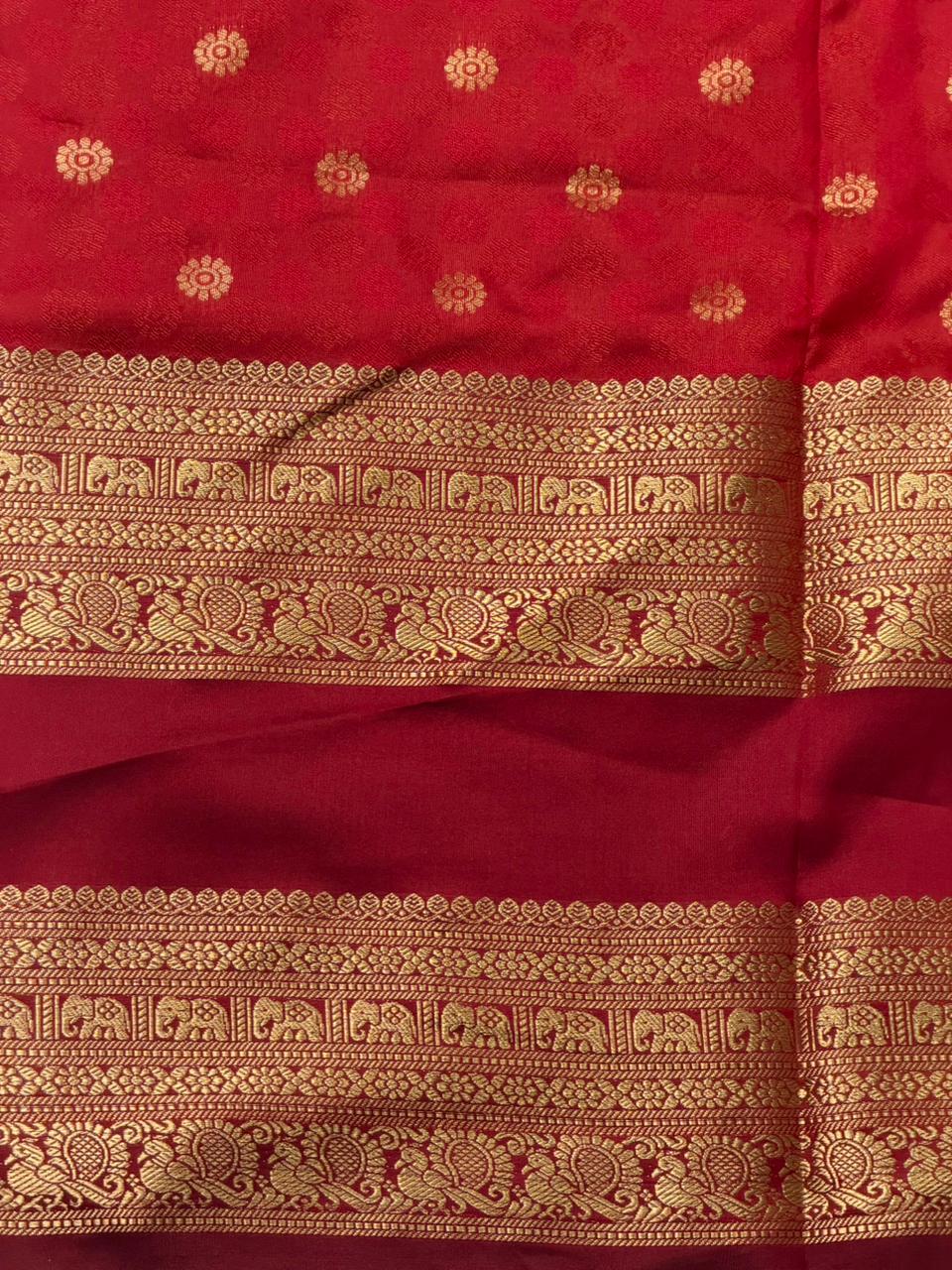 Pink and Maroon silk saree -BSP28F