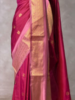 Wine and mauve Pink silk saree -BSP28H