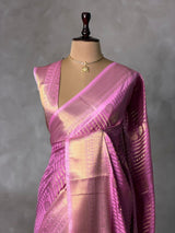 Lilac Pink banarasi silksaree -LZ8I