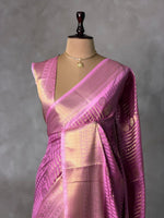 Lilac Pink banarasi silksaree -LZ8I