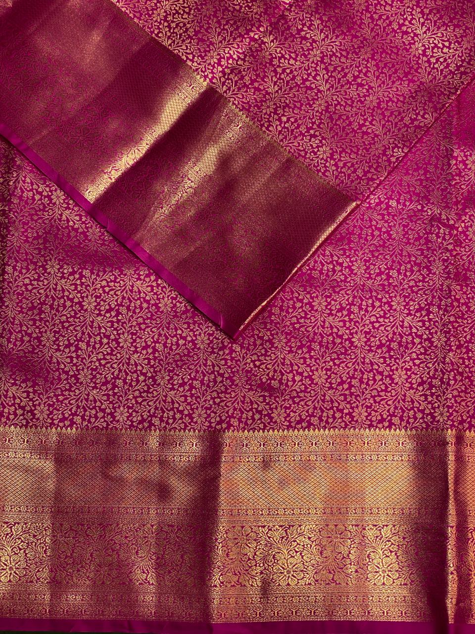 Magenta Kanchipuram saree- PBRIDE40