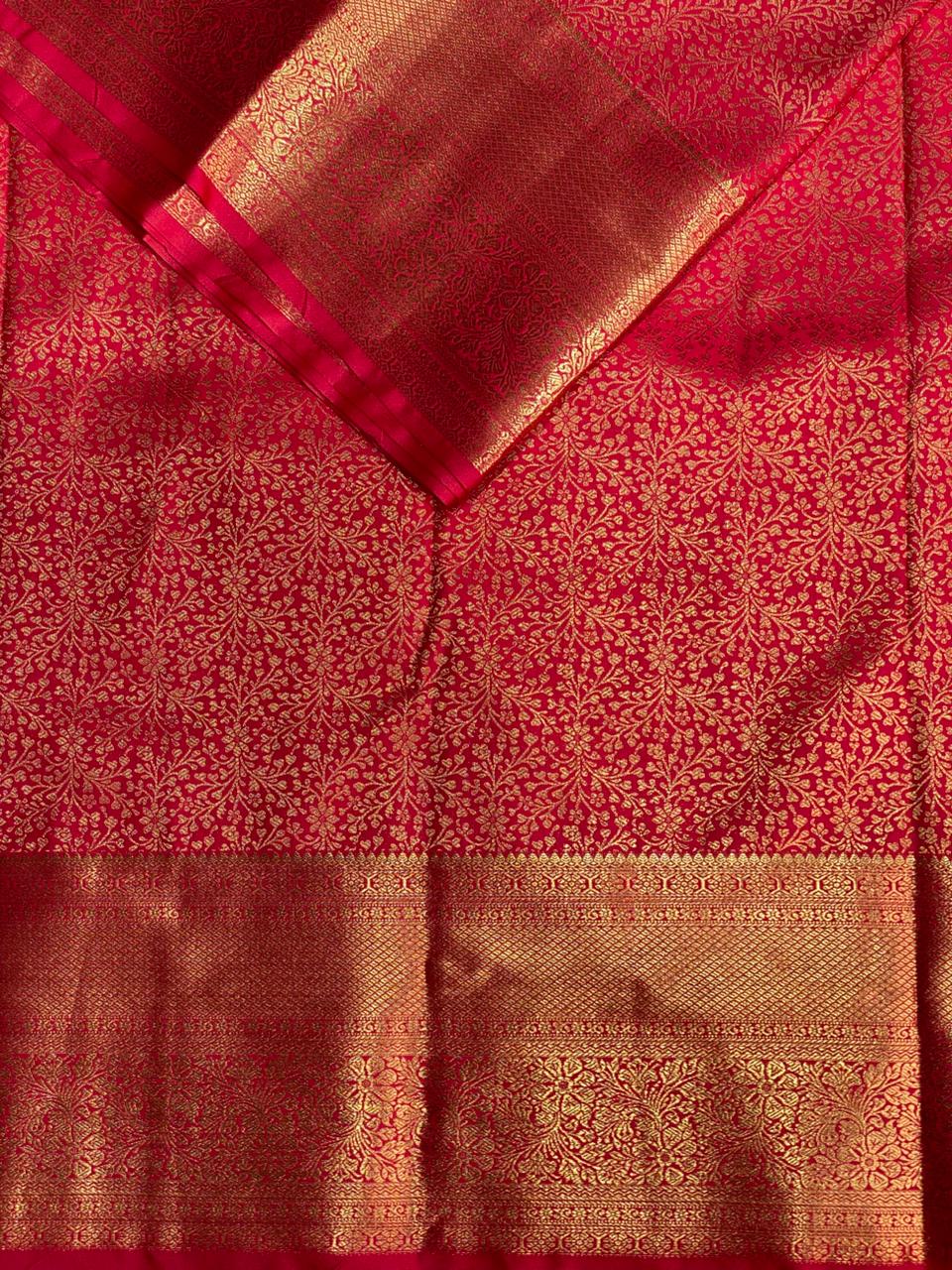 Pinkish Red Kanchipuram saree- PBRIDE40C