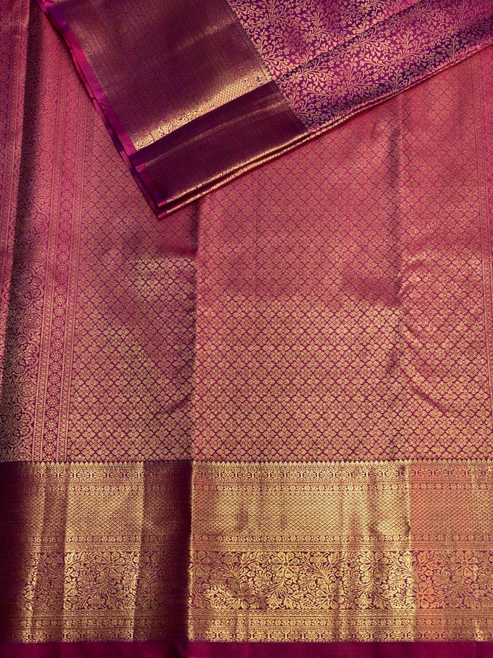 Magenta Kanchipuram saree- PBRIDE40D