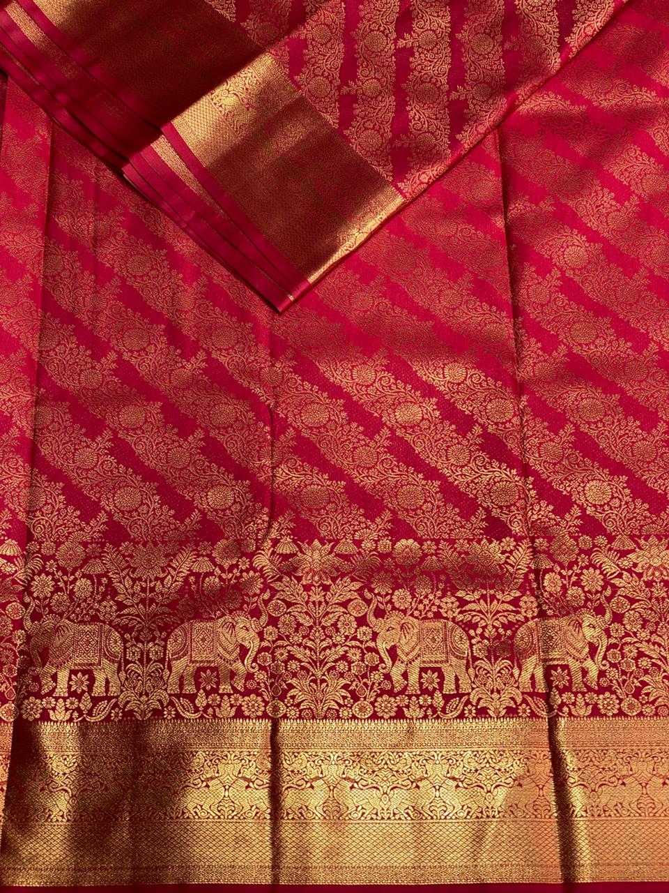 Maroon Kanchipuram saree- PBRIDE41A