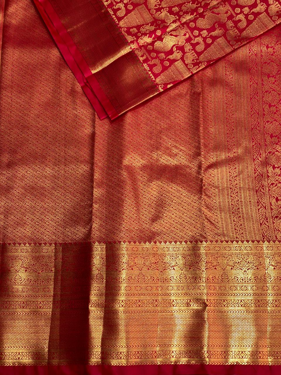 Maroon Kanchipuram saree- PBRIDE42A
