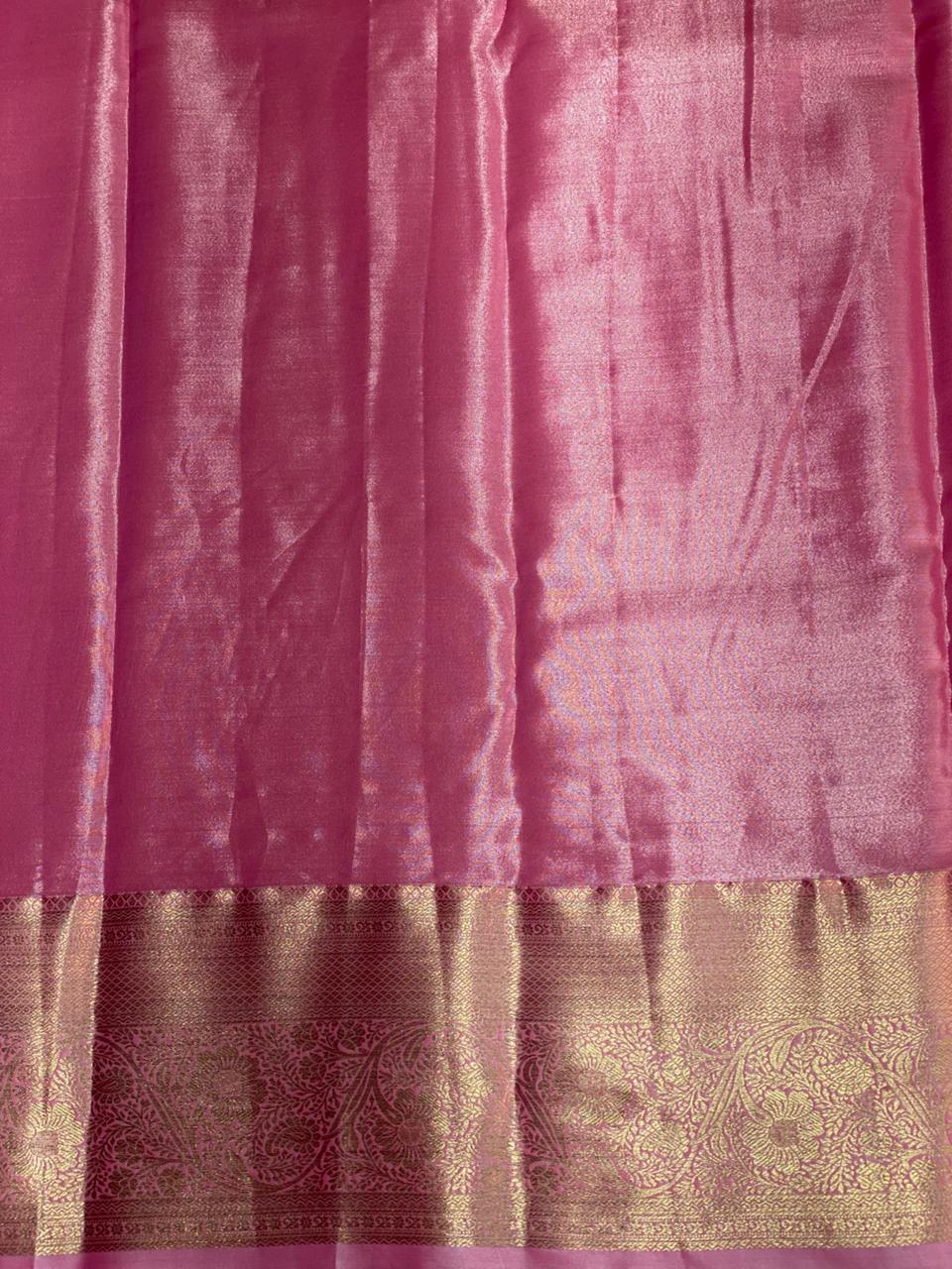 Dark Pink Tissue Kanchipuram saree- PBRIDE44C
