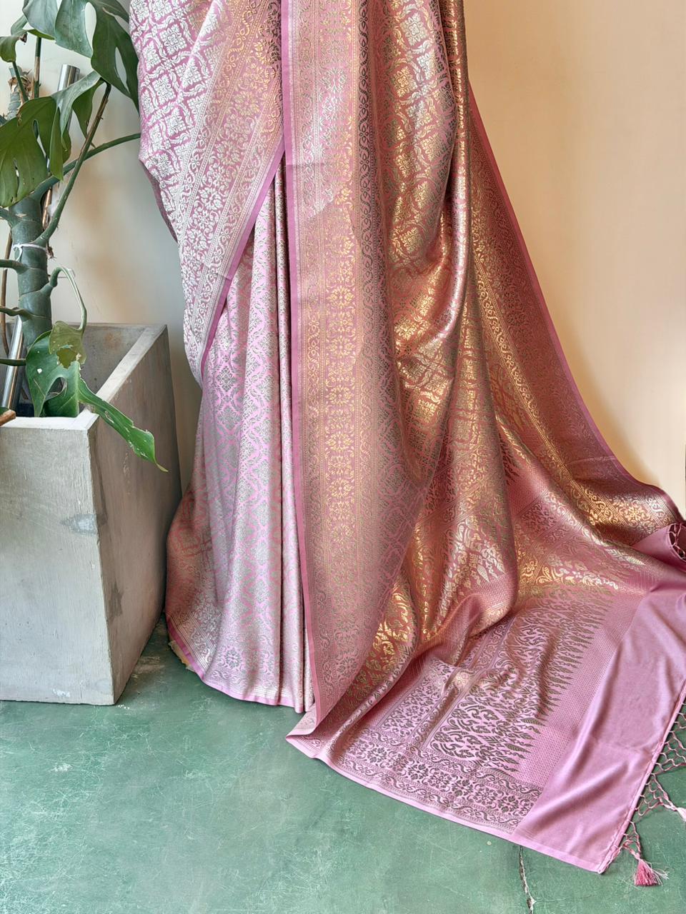 Pink Bridal banarasi silksaree -PBR9