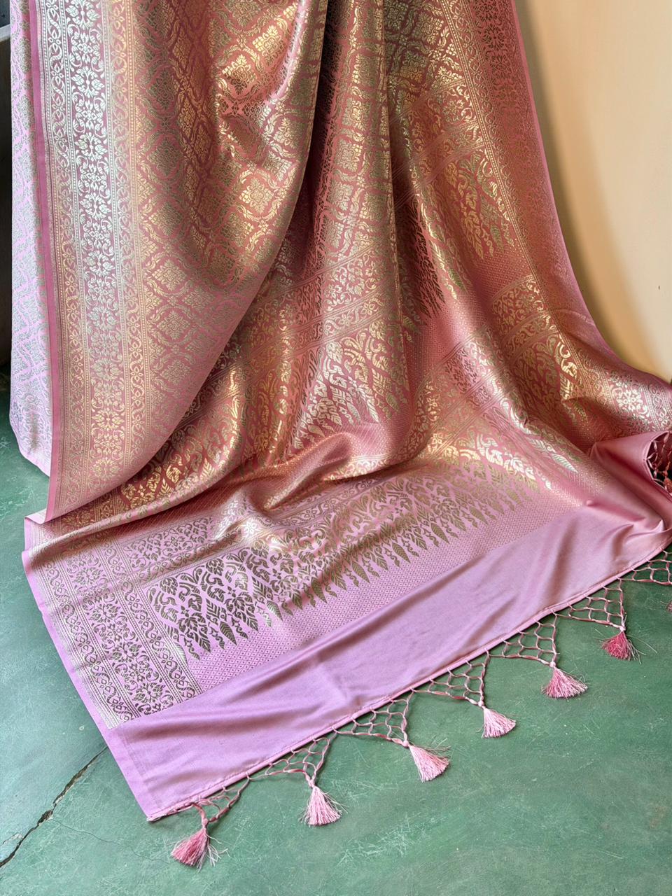 Pink Bridal banarasi silksaree -PBR9