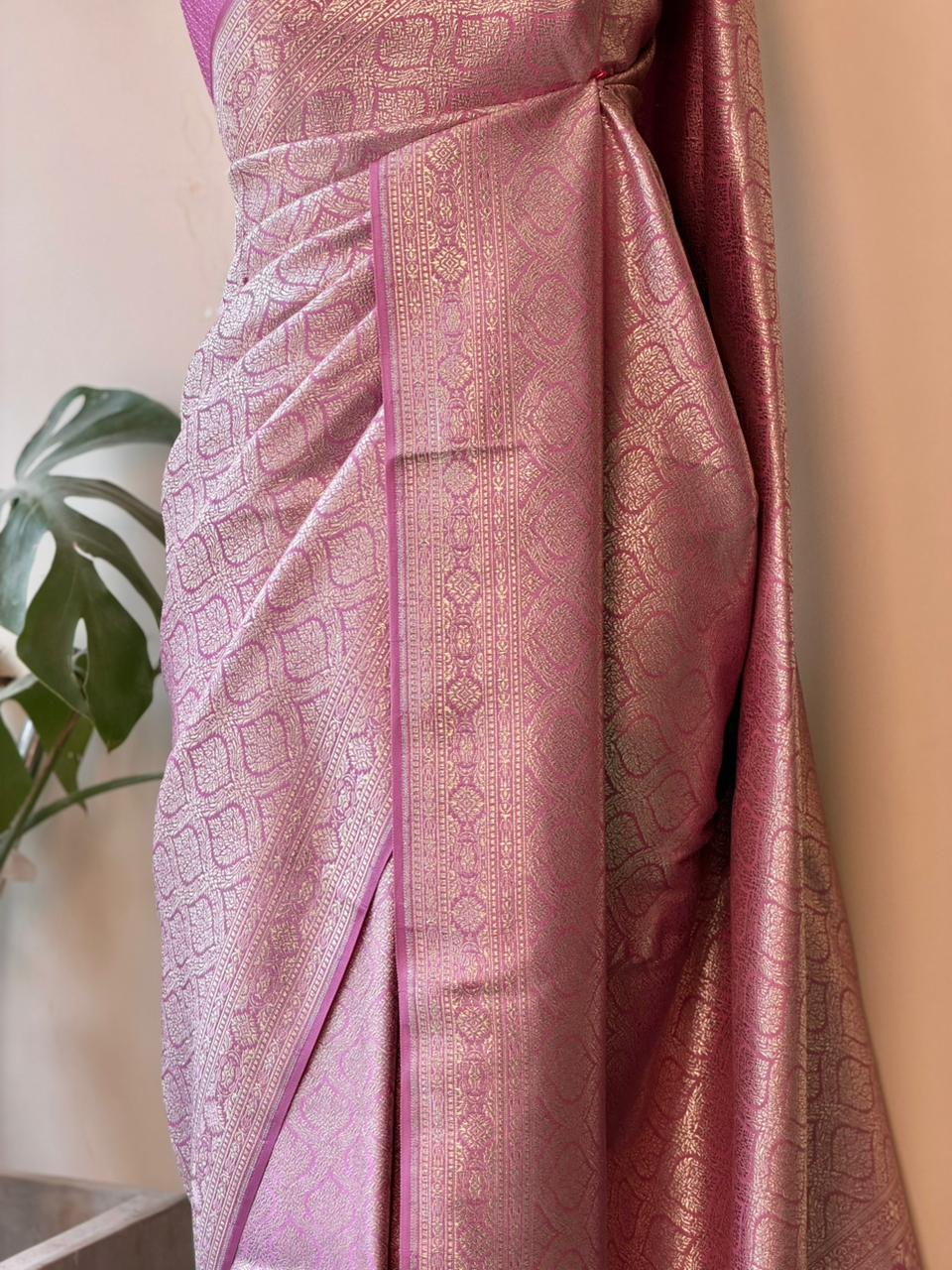 Pink Bridal banarasi silksaree -PBR9A