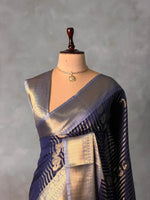 Navy blue banarasi silksaree -LZ8L