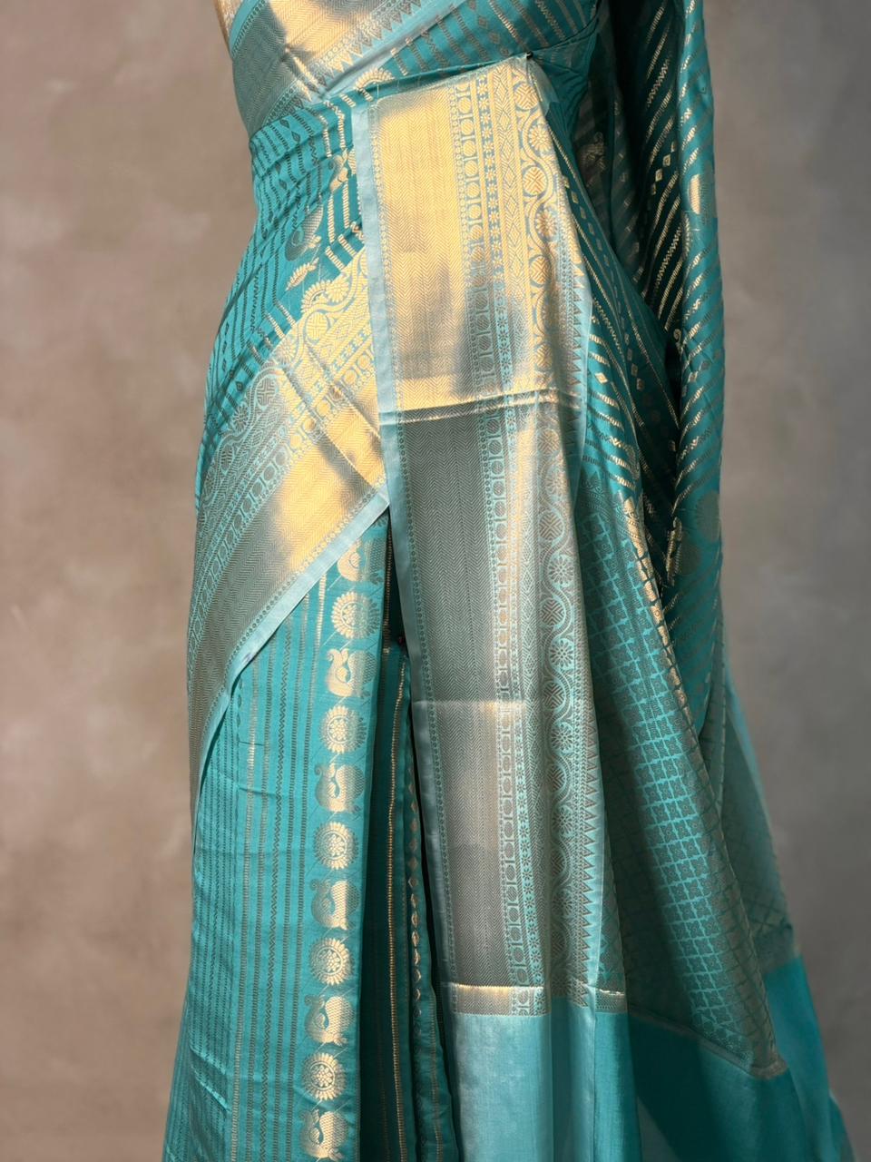 Blue banarasi silksaree -LZ8M