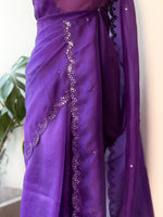 Violet Pure Organza sareesaree -PBR11C