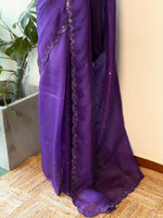 Violet Pure Organza sareesaree -PBR11C