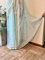 Pastal Blue Kotta sareesaree -PBR10D