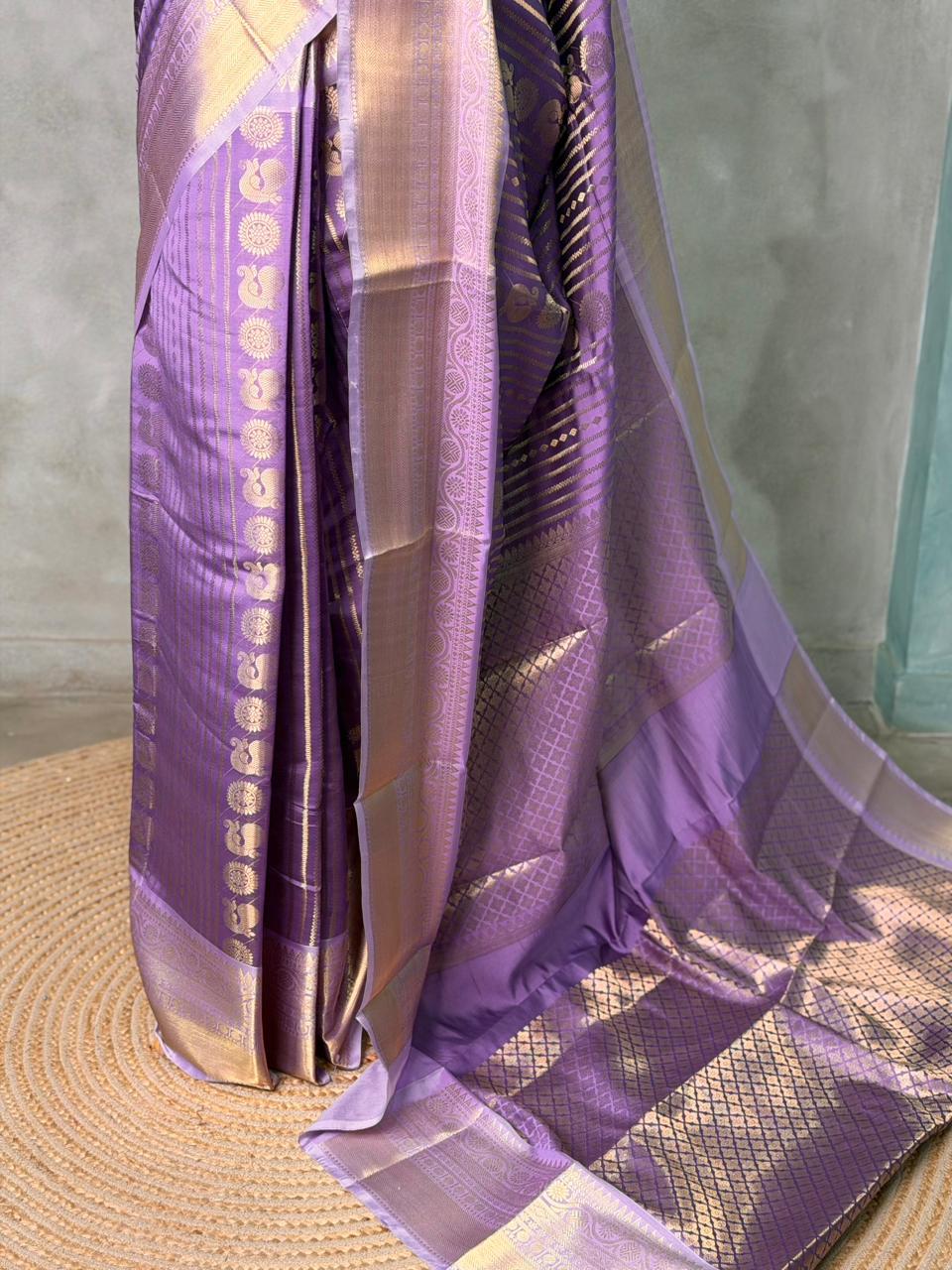 Lavender banarasi silksaree -LZ8F