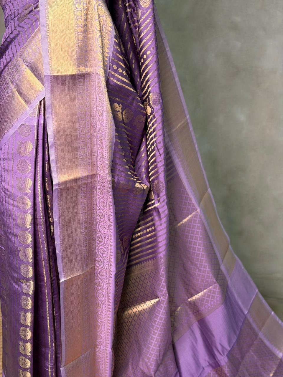 Lavender banarasi silksaree -LZ8F
