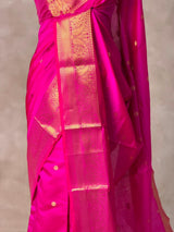Magenta Banarasi silk saree -RUK45A