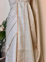 Nude shade tusser silk saree -PBR15
