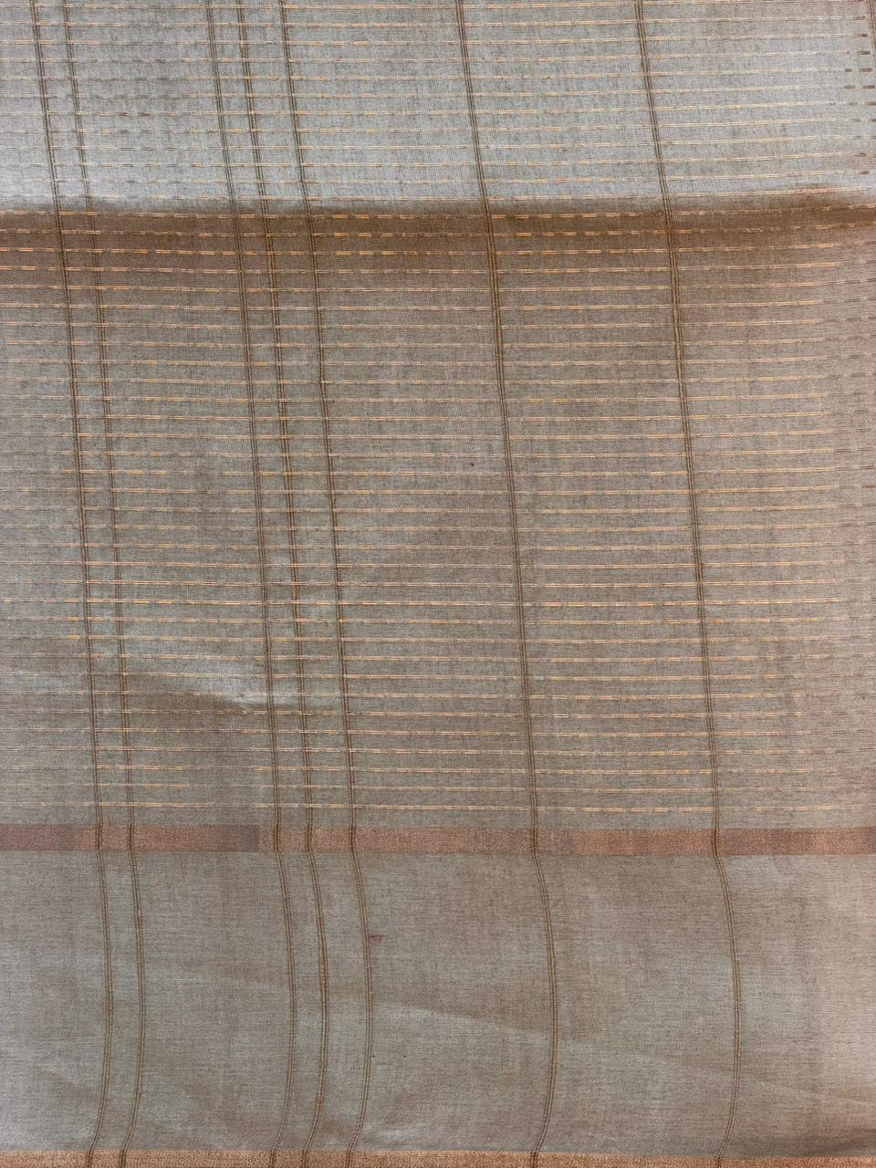 Nude shade tusser silk saree -PBR15
