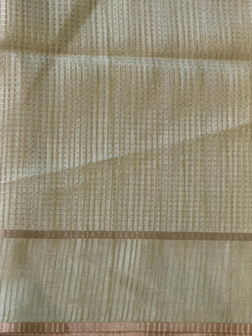 Pastal Green tusser silk saree -PBR15A