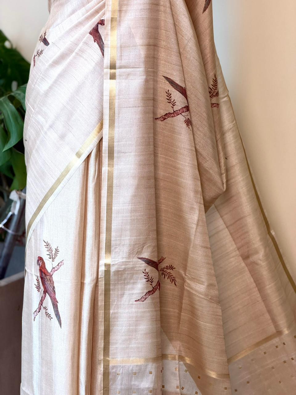Tusser silk saree -PBR16