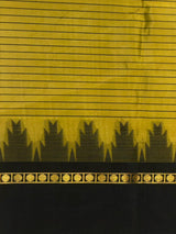 Yellow and Black Banarasi silk saree - PIH84
