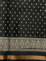 Chicku and Black silk cotton saree -PBR19