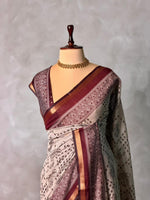 Tribal Printed silk cotton saree -PBR19C